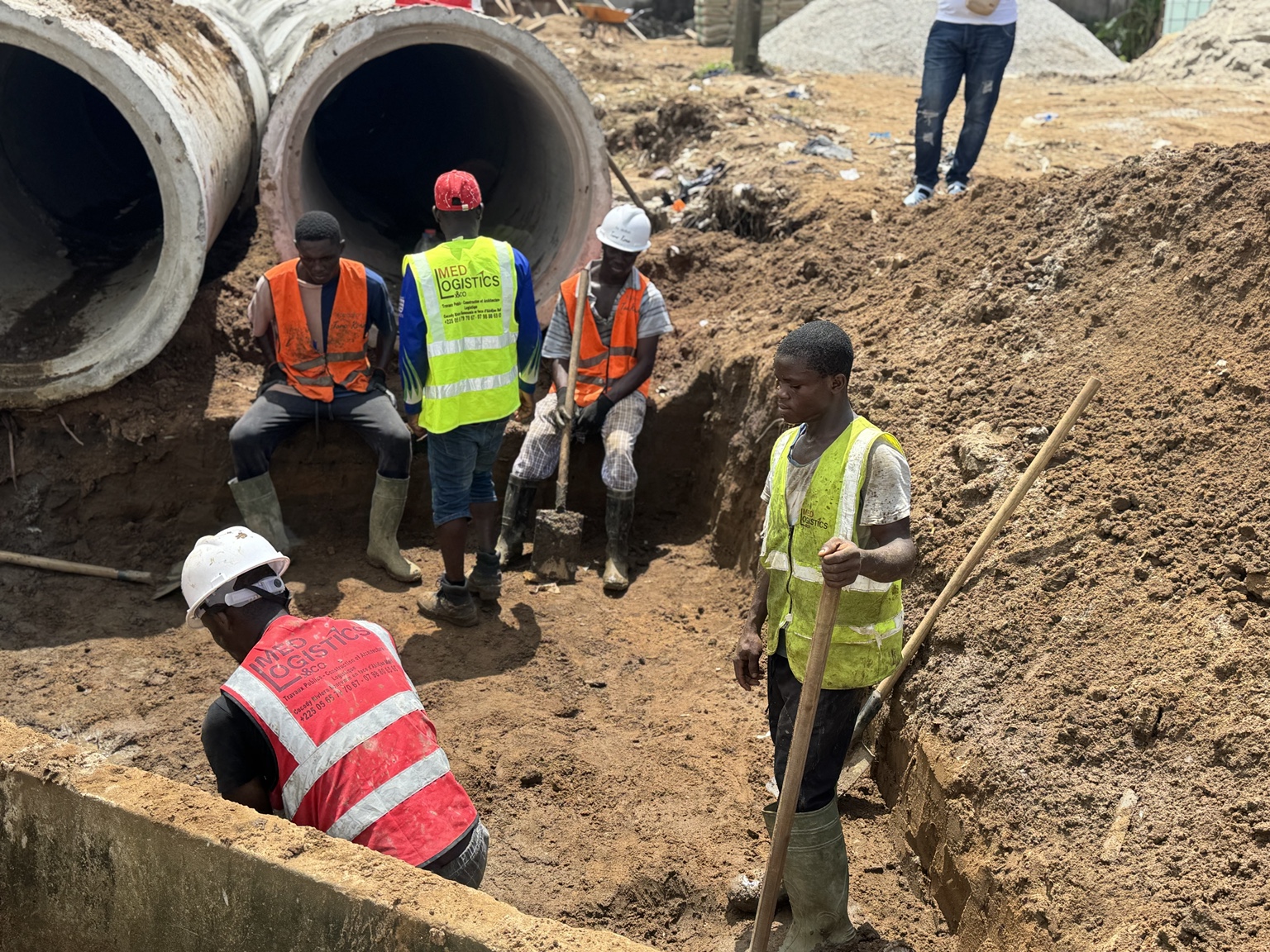 Pose de canalisation